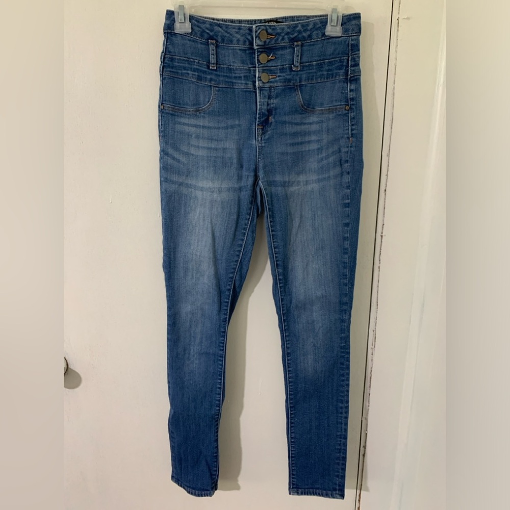 Refuge High Waisted Skinny Blue Jeans Size 6